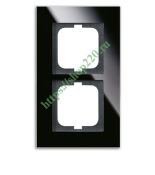 (2CKA001754A4323) 1722-825 Рамка 2 поста Carat скло чорне, ABB
