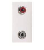 (2CLA215520N1101) N2155.2 BL Роз.2x RCA Zenit біл 1мод., ABB
