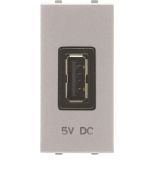 (2CLA218500N1301) N2185 PL USB-зарядка Zenit срібл. 1 мод., ABB