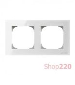 (2CLA857200A3001) 8572 CB Рамка 2 поста Sky біле скло, ABB