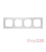 (2CLA857400A1101) 8574 BL Рамка 4 поста Sky білий, ABB