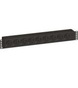(46560) 19" Блок 9 чорних розеток 2К+З, Legrand