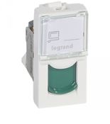 (76526) MOSAIC RJ45UTP 6a 1М зел.шторк, Legrand