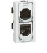 (76538) MOSAIC Розетка Інтернет/Інтернет 2хRJ45 UTP LCS² (1 модуль), колір Білий, Legrand
