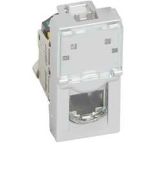 (79473) MOSAIC Розетка інформаційна RJ45 STP кат.6А 10Gbit/s (1 модуль), Колір Алюміній, Legrand