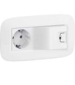 (753110) Valena LIFE / ALLURE Розетка 2К+З 16А 250В/ USB для зарядки Білий, Legrand