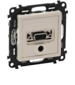 (753270) Valena LIFE Розетка HD15-Jack 3,5мм Слонова кістка, Legrand