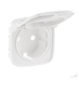(754845) Valena ALLURE Накладка розетки 2К+З з кришкою Білий, Legrand