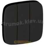(755038) Valena ALLURE Клавіша вимикача 3-клавішного Антрацит, Legrand