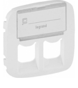 (755485) Valena ALLURE Накладка розетки RJ11+RJ45 підпис Білий, Legrand