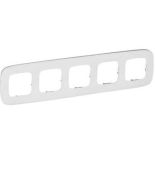 (755545) Valena ALLURE Рамка 5 постів Біле скло, Legrand