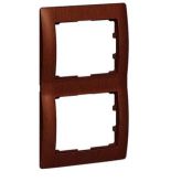 (771986) Galea Life Рамка 2 Пости Вертикальна; колір Mahogany, Legrand