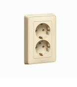 (773727) Cariva Розетка 2х2К+З Слонова кістка, Legrand