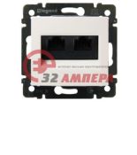 (774233) Valena Розетка інформаційна 2ХRJ45 кат.6 FTP без захватів Білий, Legrand