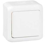 (782363) Forix Перемикач 1-клавішний IP44 10A Білий, Legrand