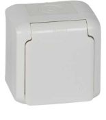 (782373) Forix Розетка 2К+З зі шторками IP44 Білий, Legrand