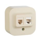(782451) Forix Розетка RJ11+RJ45 к.5 UTP Слонова кістка, Legrand