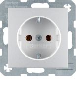 (41431404) Розетка з з/к, гвинтові клеми, антрацит, алюміній, 16А/250В S.1, Hager