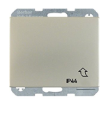 (47581004) Розетка з з/к з кришкою, нержавіюча сталь, 16А/250В ARSYS IP44, Hager