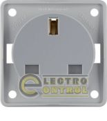 (962622506) Розетка British Standard, зах.контактів, сіра, 13А/250В, Integro, Hager