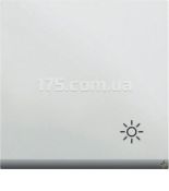 (WL6020) Клавіша з символом "Світло" Lumina, біла, Hager