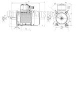 141 for M2AA225_IE2 Габаритный чертеж с привязкой