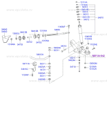EV0122 Вертикальные стойки 4 шт с петлями 180 град., h=2200