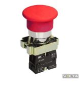 (BBG70-BC-K04) Кнопка управления LAY5-BC41"Грибок" без подсветки красная 1з IEK