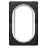 E6805.EE Рамка 1-на горизонт для 2-ної розетки Aling-Conel EON E6805.EE, чорний глянець-чорна