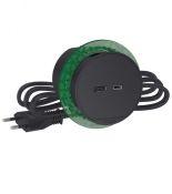 (INS44009) БЛОК РОЗЕТ. USB тип А + тип С АНТРАЦ