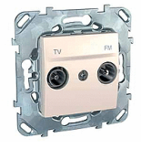 (MGU5.452.25ZD) РОЗЕТКА UNICA TV+R КІНЦ.СЛ.К.