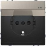 (MTN2314-6050) D-Life РОЗЕТКА з/к і кришкою IP44 НІКЕЛЬ