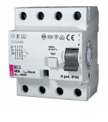 (2063143) Реле дифференциальное (УЗО) EFI-4 40/0,1 тип AC (10kA), ETI