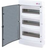 (1101305) Щит пласт. внутр. исп. ECM24PO MEDIA (4xRJ, розетка 230V, белая дверца), ETI