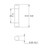 (6710329) Мини-предохранитель CH 6,3x32 HT 10A/500V, ETI