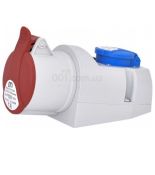 (4482053) Розетка комбинированная EZCZ-S-3253  IP44 (32A, 400V/230V, 3P+N+PE / EE 16S Schuko), ETI