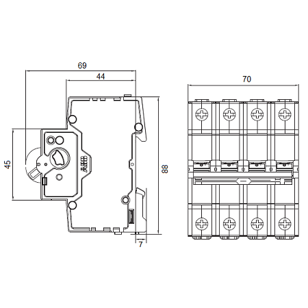(2CDS644041R0255) BMS414B25 Автоматичний вимикач, ABB