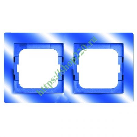 (2CKA001754A4344) 1722-288 Рамка 2 поста Axcent синій, ABB