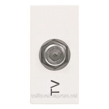 (2CLA215000N1101) N2150 BL Роз.TV одиночна Zenit біл 1мод., ABB
