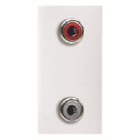 (2CLA215520N1101) N2155.2 BL Роз.2x RCA Zenit біл 1мод., ABB