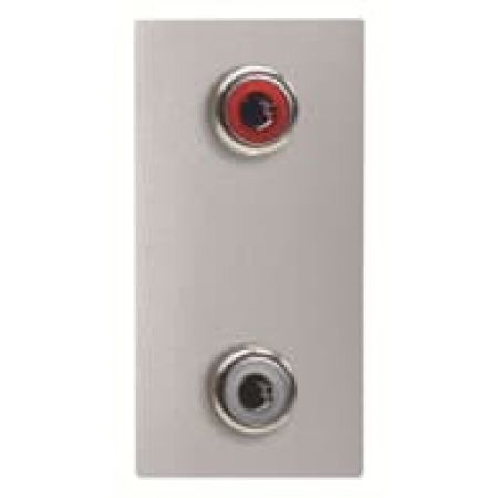 (2CLA215520N1301) N2155.2 PL Роз.2x RCA Zenit срібл 1мод., ABB