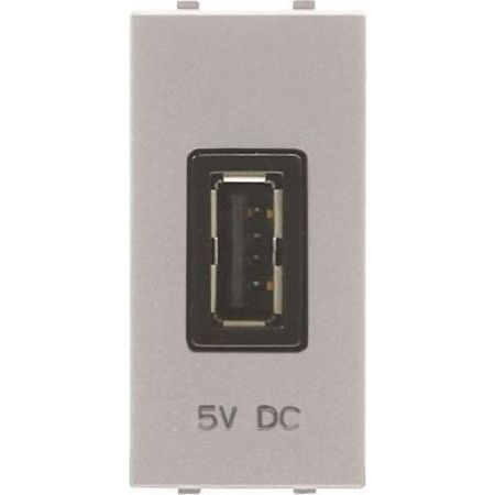 (2CLA218500N1301) N2185 PL USB-зарядка Zenit срібл. 1 мод., ABB