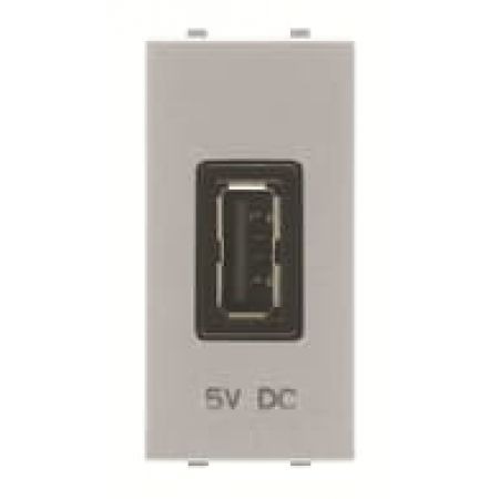 (2CLA218520N1301) N2185.2 PL USB-зар.2A Zenit срібл 1 мод., ABB
