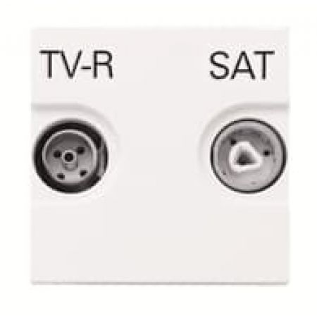 (2CLA225180N1101) N2251.8 BL Роз.TV-R-SAT прох. Zenit біл, ABB