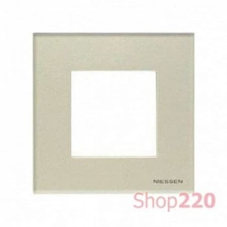 (2CLA227200N3501) N2272 CP Рамка 2 поста Zenit скло перлин, ABB