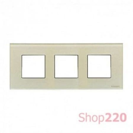 (2CLA227300N3501) N2273 CP Рамка 3 поста Zenit скло перлин, ABB
