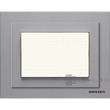 (2CLA337300N1701) N3373 GR Рамка 3 мод. кр. IP55 Zenit сір, ABB