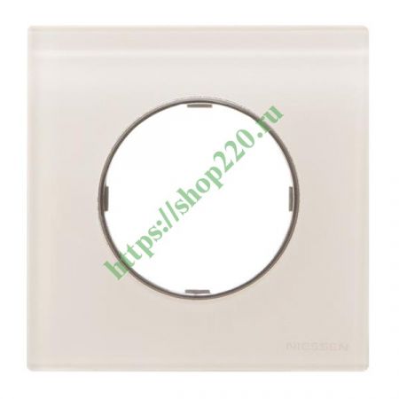 (2CLA867100A3001) 8671 CB Рамка 1 пост Skymoon біле скло, ABB
