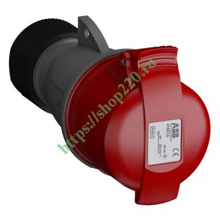 (2CMA102023R1000) 416EC6 Розет.кабельн.,16А,3P+N+E,IP44,6ч, ABB