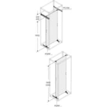(PWRP2040) FULL H.MOUNTING PLATE H=2000MM L=400MM, ABB